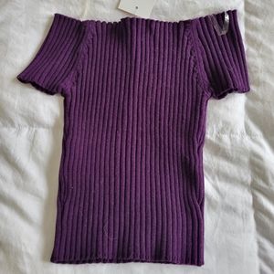 Purple off the shoulder top